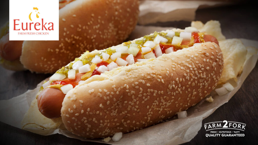 Appetizing hot dog roll | Eureka Chicken Hot dogs